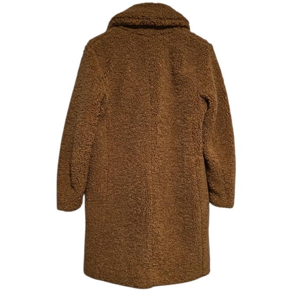 J. Crew Teddy Sherpa Topcoat in Warm Brandy Size Small - Picture 4 of 5